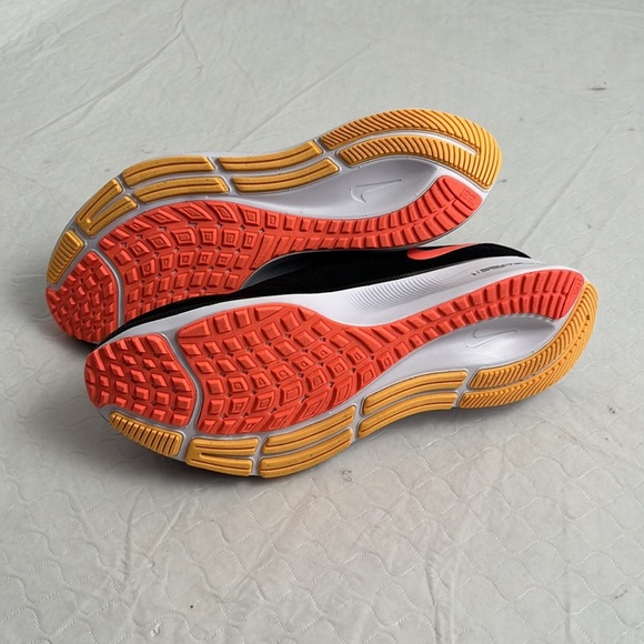 Nike Air Zoom Pegasus 37 black neon orange running sneakers - Picture 5 of 9